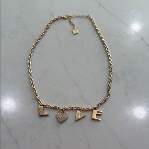 Parklane - never worn Gold Love Charm Necklace with Heart Pendant